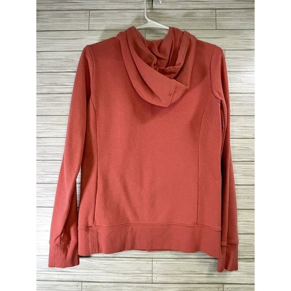 The North Face Women's Hoodie Sweatshirt Coral Pink with Black Kangaroo SZ Small - Picture 2 of 5